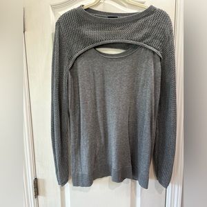 Torrid Gray Sweater with Cutout. Size 1 (14-16)